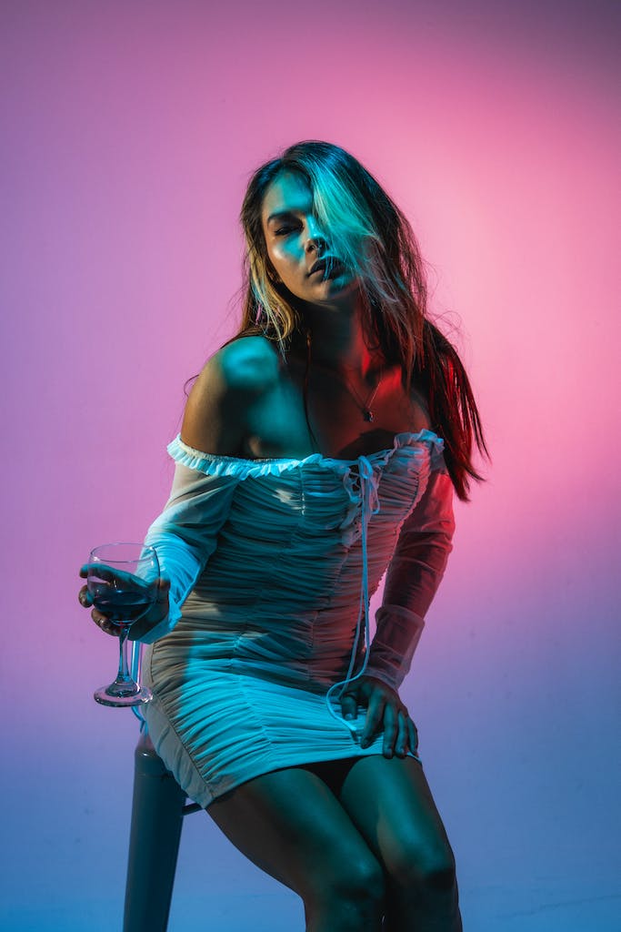 Drunk Woman with a Drink in her Hand